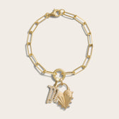 Awe Inspired Bracelets Spiked Heart Zodiac Charm Bracelet