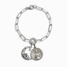 Awe Inspired Bracelets Sterling Silver Aphrodite Moon Wave Charm Bracelet