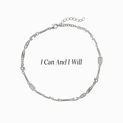 Awe Inspired Bracelets Sterling Silver / I Can & I Will Affirmation Bracelet