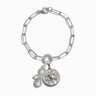 Awe Inspired Bracelets Sterling Silver Medusa and Infinity Snake Charm Bracelet