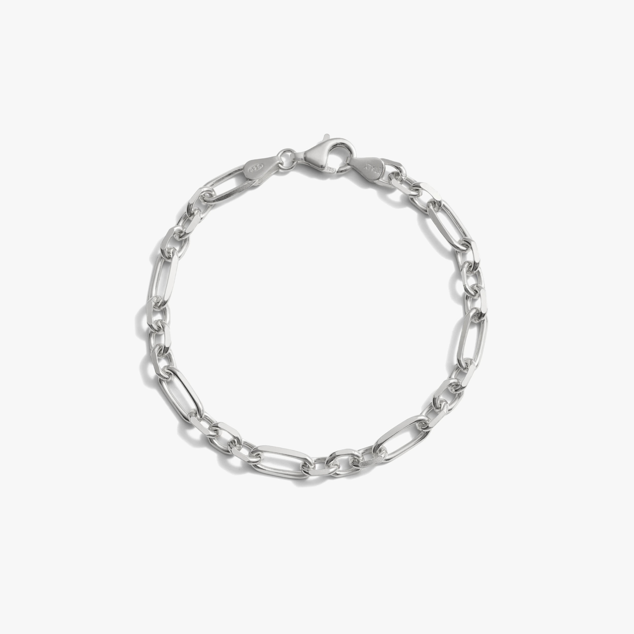 Awe Inspired Bracelets Sterling Silver Men's Statement Chain Bracelet
