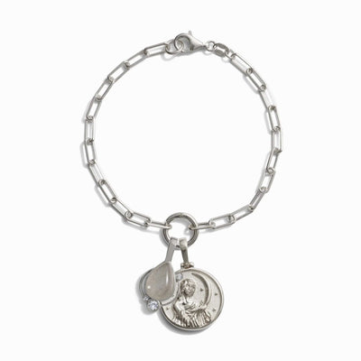 Awe Inspired Bracelets Sterling Silver / Mini Selene Moon Goddess Bracelet Set