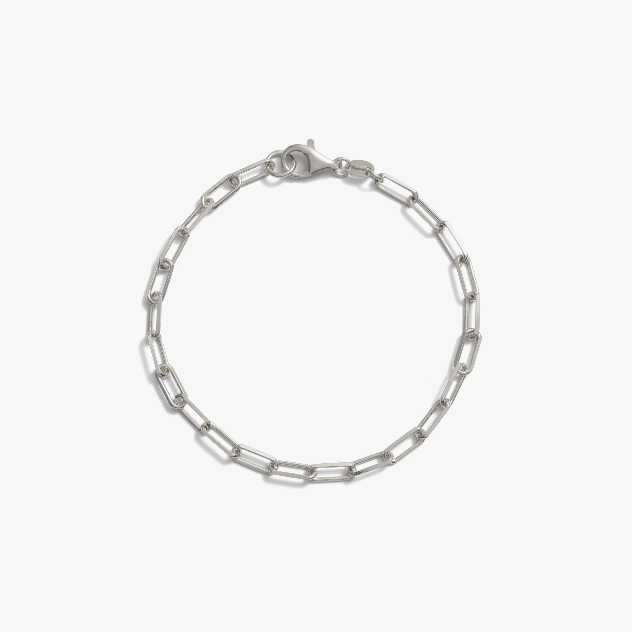 Awe Inspired Bracelets Sterling Silver Paperclip Chain Bracelet