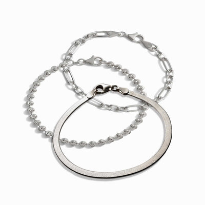 Awe Inspired Bracelets Sterling Silver Perfect Stack Bracelet Set