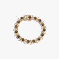 Awe Inspired Bracelets Tiger's Eye / 14K Yellow Gold Vermeil / 6.75" Triple Moon Tennis Bracelet