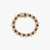 Awe Inspired Bracelets Tiger's Eye / 14K Yellow Gold Vermeil / 6.75" Triple Moon Tennis Bracelet