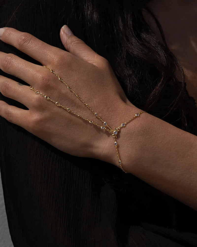 Awe Inspired Bracelets Triple Moon Hand Chain