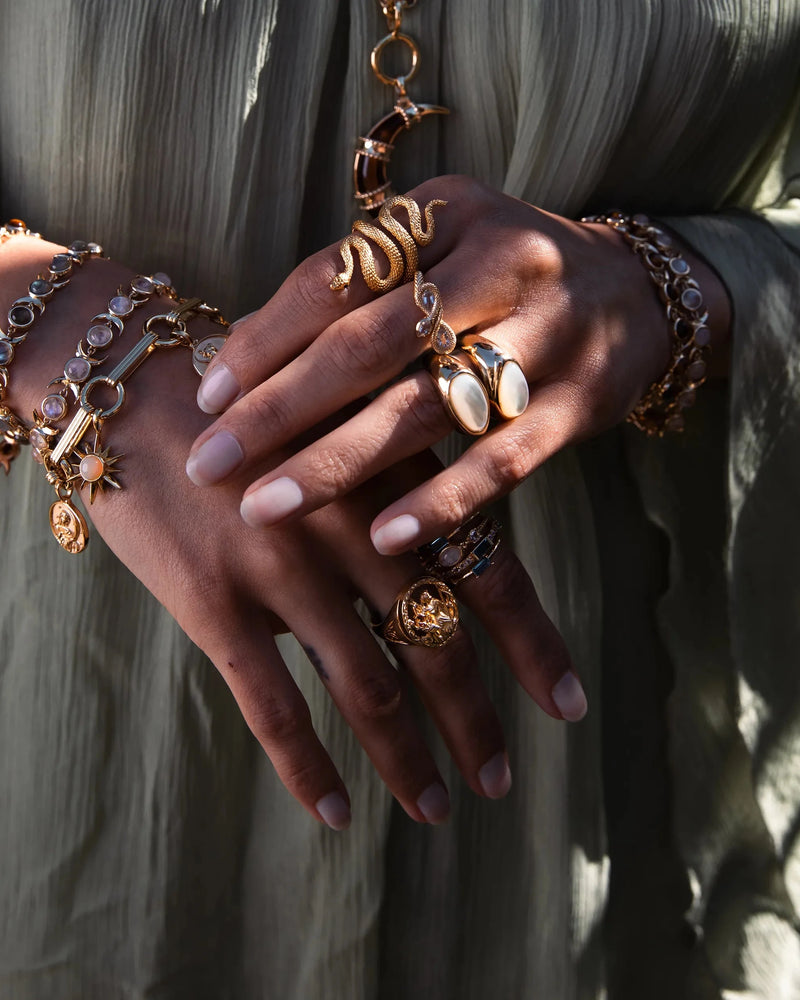 Awe Inspired Bracelets Triple Moon Tennis Bracelet