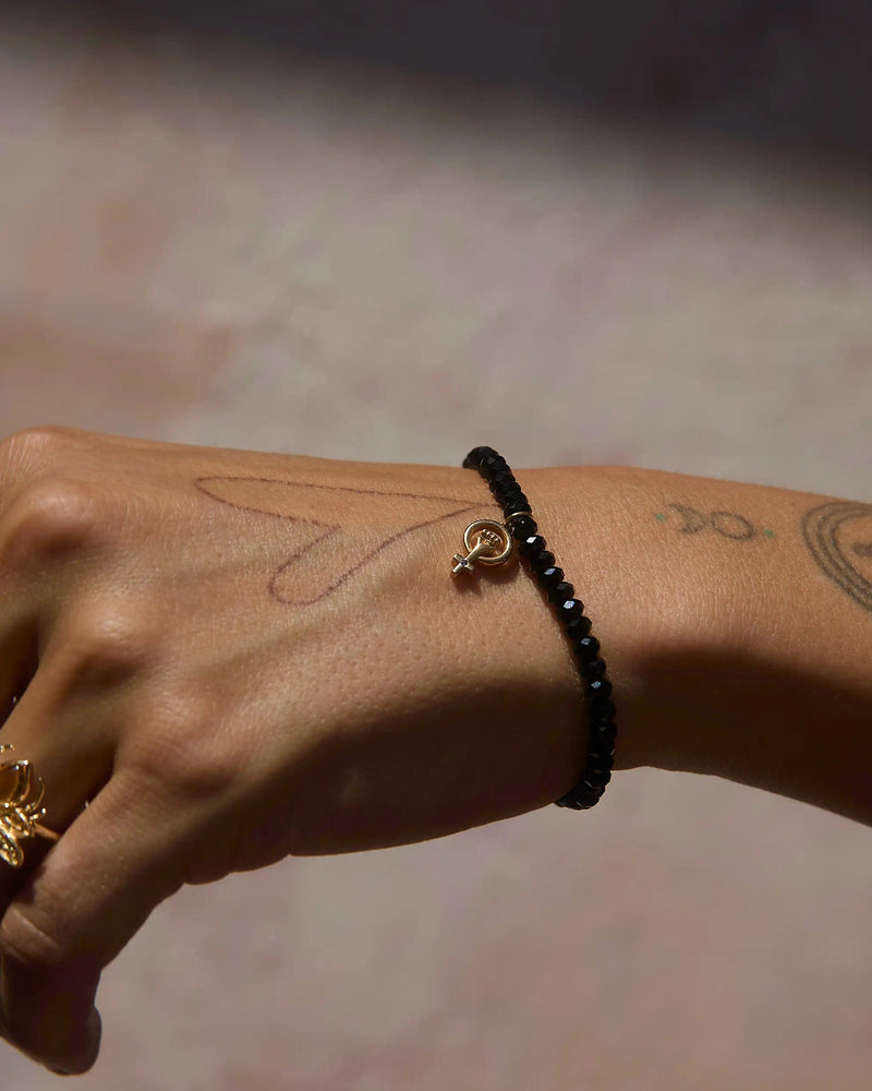 Awe Inspired Bracelets Woman Power Onyx Beaded Bracelet