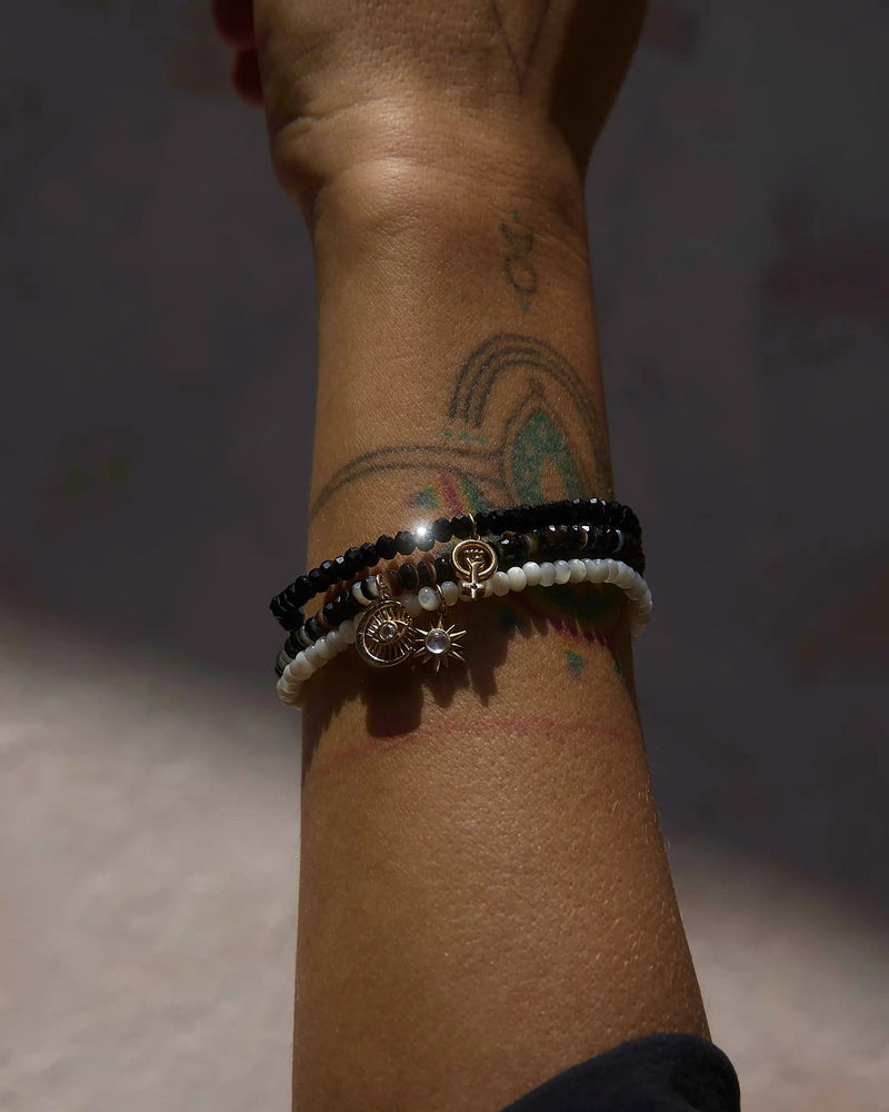 Awe Inspired Bracelets Woman Power Onyx Beaded Bracelet