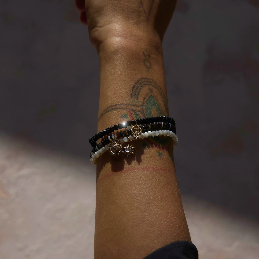 Awe Inspired Bracelets Woman Power Onyx Beaded Bracelet