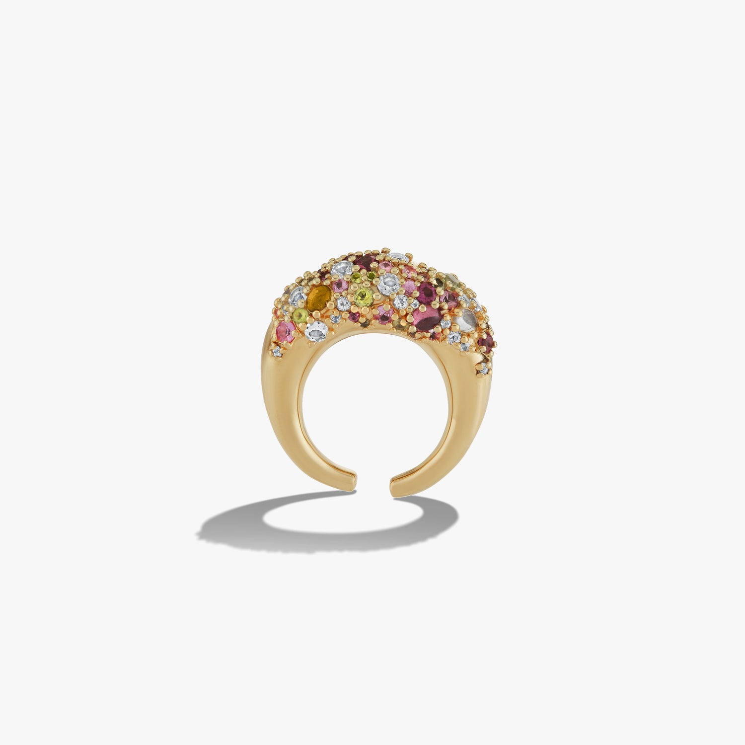 Awe Inspired Earrings 14K Gold Vermeil Encrusted Abstract Ear Cuff