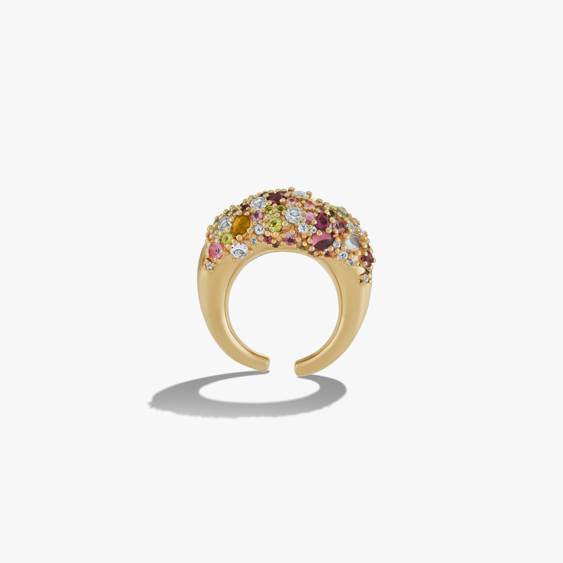 Awe Inspired Earrings 14K Gold Vermeil Encrusted Abstract Ear Cuff