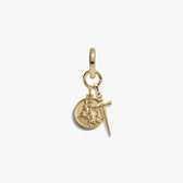 Awe Inspired Earrings 14K Gold Vermeil / Freya Warrior Goddess Charm Earring