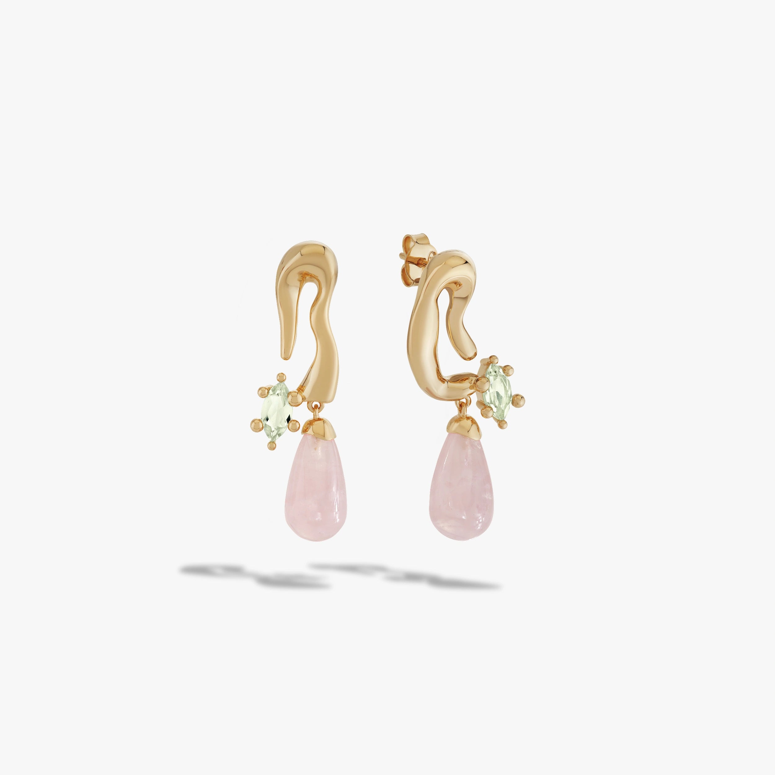 Awe Inspired Earrings 14K Gold Vermeil Mini Petal Drop Earrings