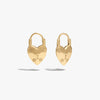 Awe Inspired Earrings 14K Gold Vermeil Padlock Heart Huggies
