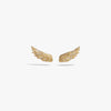 Awe Inspired Earrings 14K Gold Vermeil / Pair Sapphire Wing Ear Climber