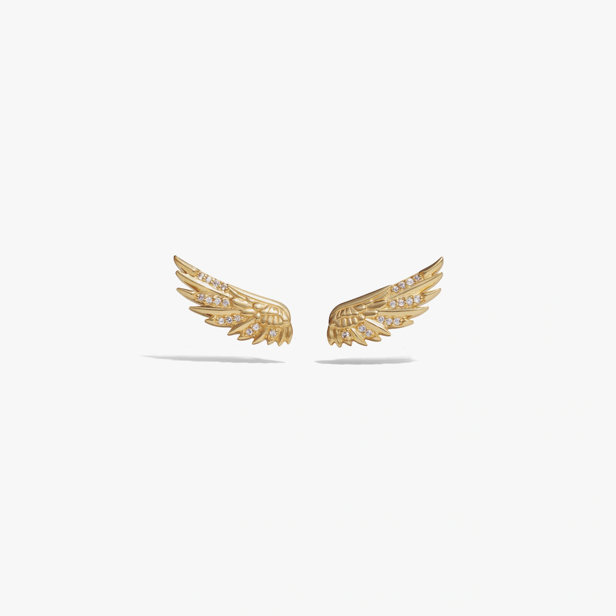 Awe Inspired Earrings 14K Gold Vermeil / Pair Sapphire Wing Ear Climber