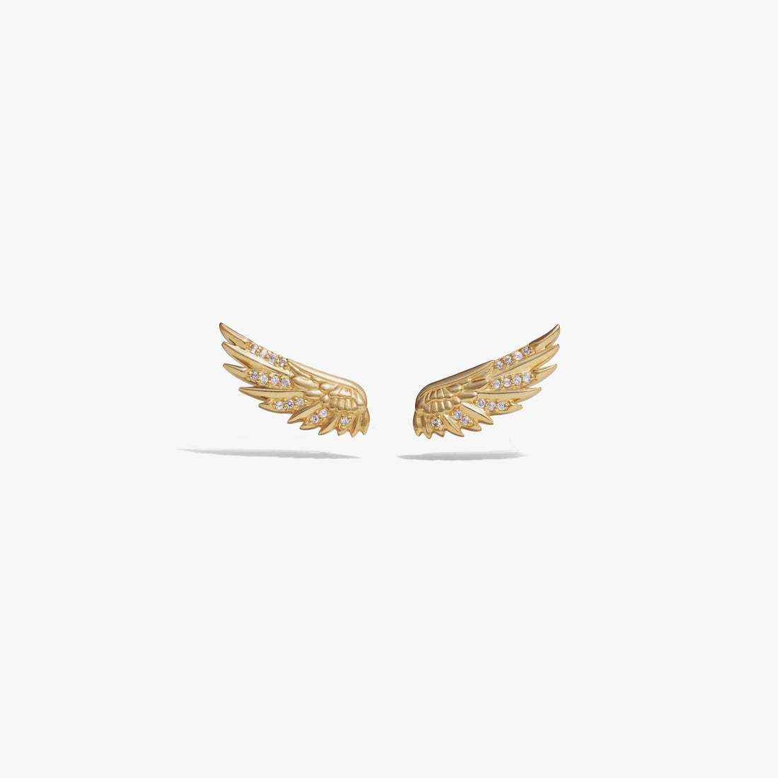Awe Inspired Earrings 14K Gold Vermeil / Pair Sapphire Wing Ear Climber