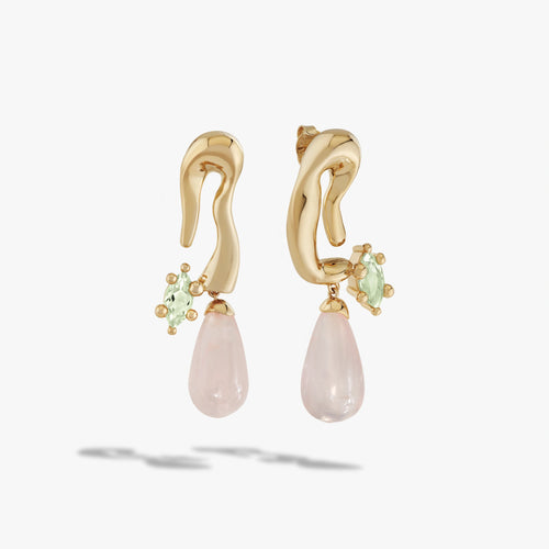 Awe Inspired Earrings 14K Gold Vermeil Petal Drop Earrings