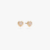 Awe Inspired Earrings 14K Gold Vermeil / Rainbow Moonstone / Pair Heart of Thorns Stud