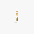 Awe Inspired Earrings 14K Gold Vermeil / Single Hematite Ant Charm Earrings