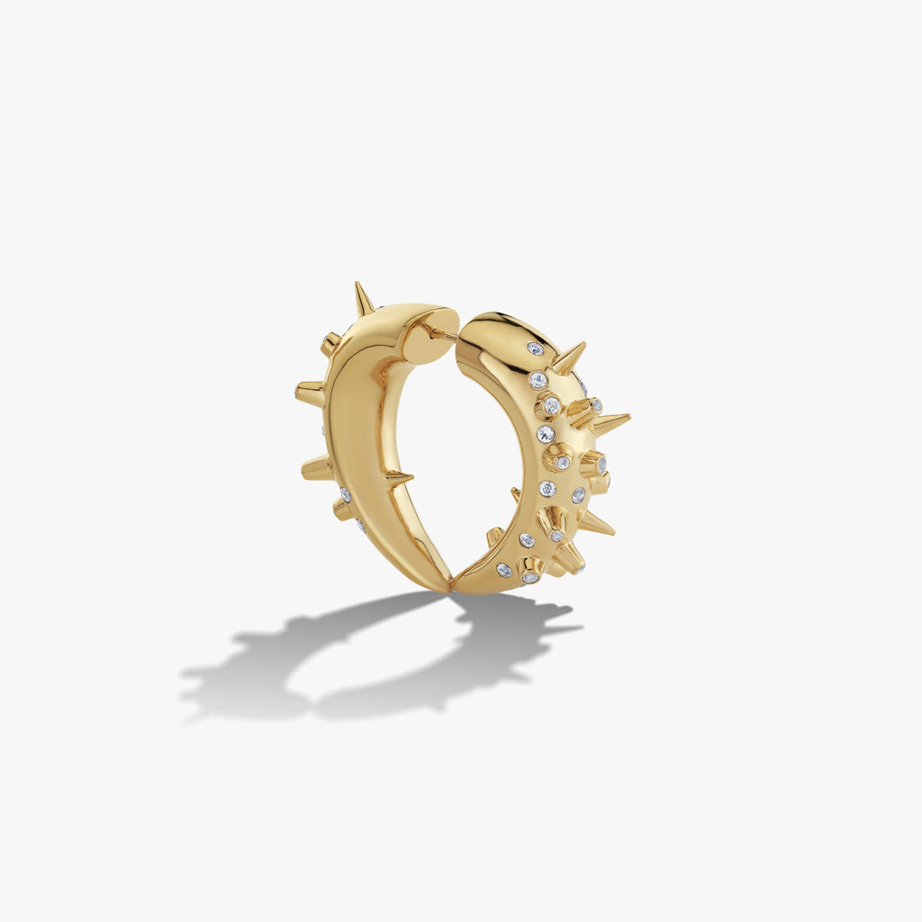 Awe Inspired Earrings 14K Gold Vermeil / Single Twisted Thorn Earring