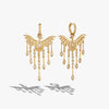 Awe Inspired Earrings 14K Yellow Gold Vermeil Chandelier Phoenix Drop Earrings
