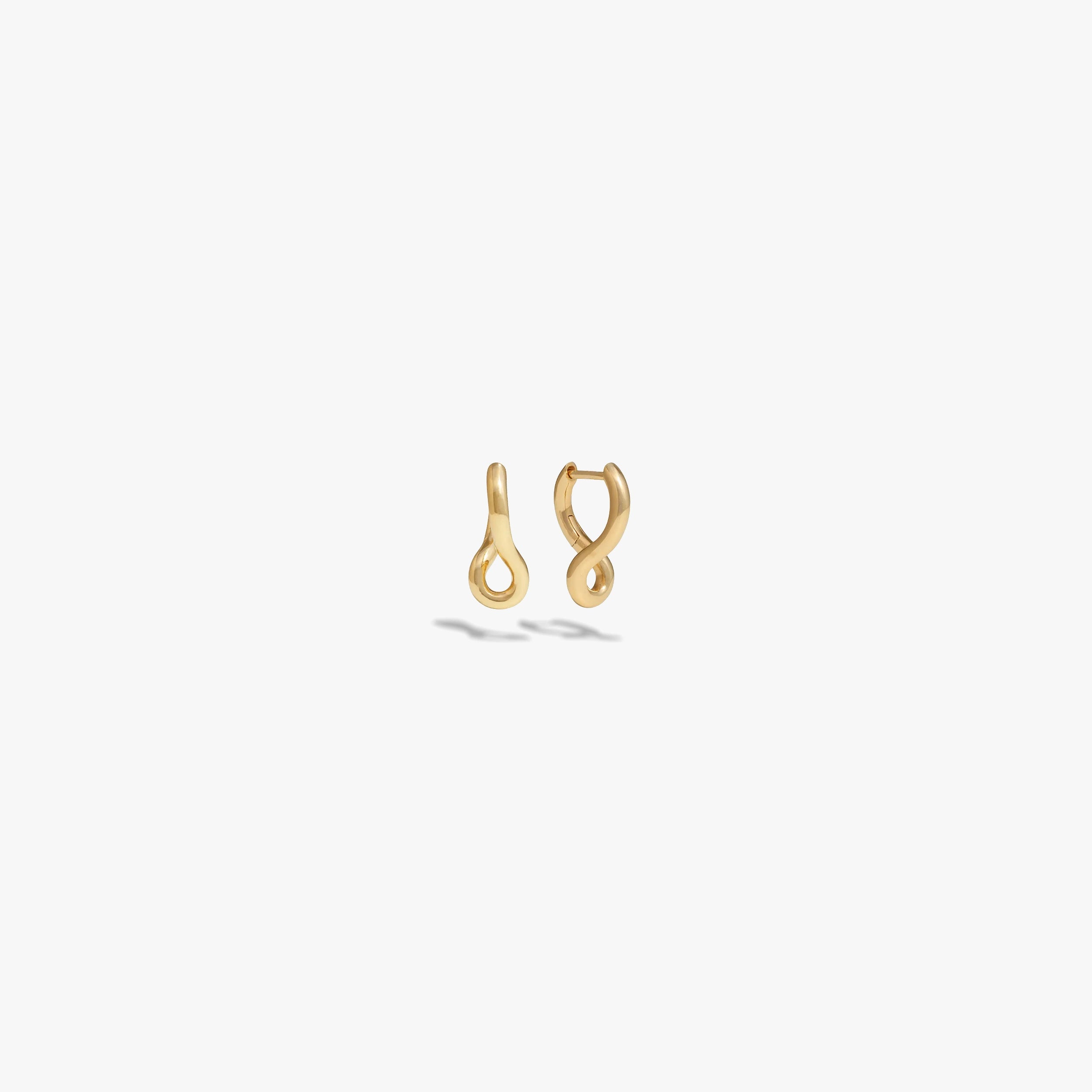 Awe Inspired Earrings 14K Yellow Gold Vermeil Charm Collector Hoops