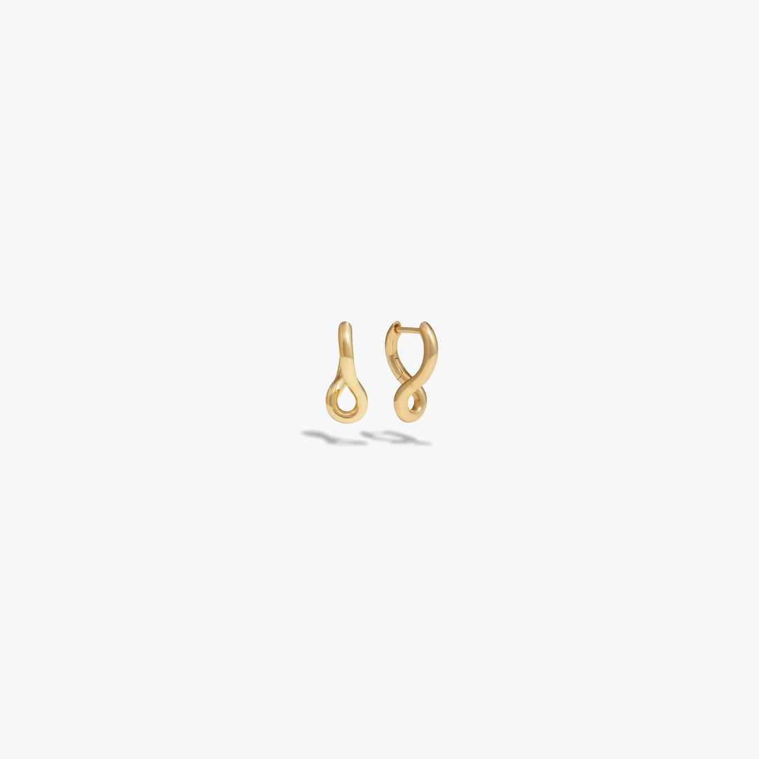 Awe Inspired Earrings 14K Yellow Gold Vermeil Charm Collector Hoops