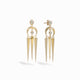 Awe Inspired Earrings 14K Yellow Gold Vermeil Crescent Spike Opal Earrings