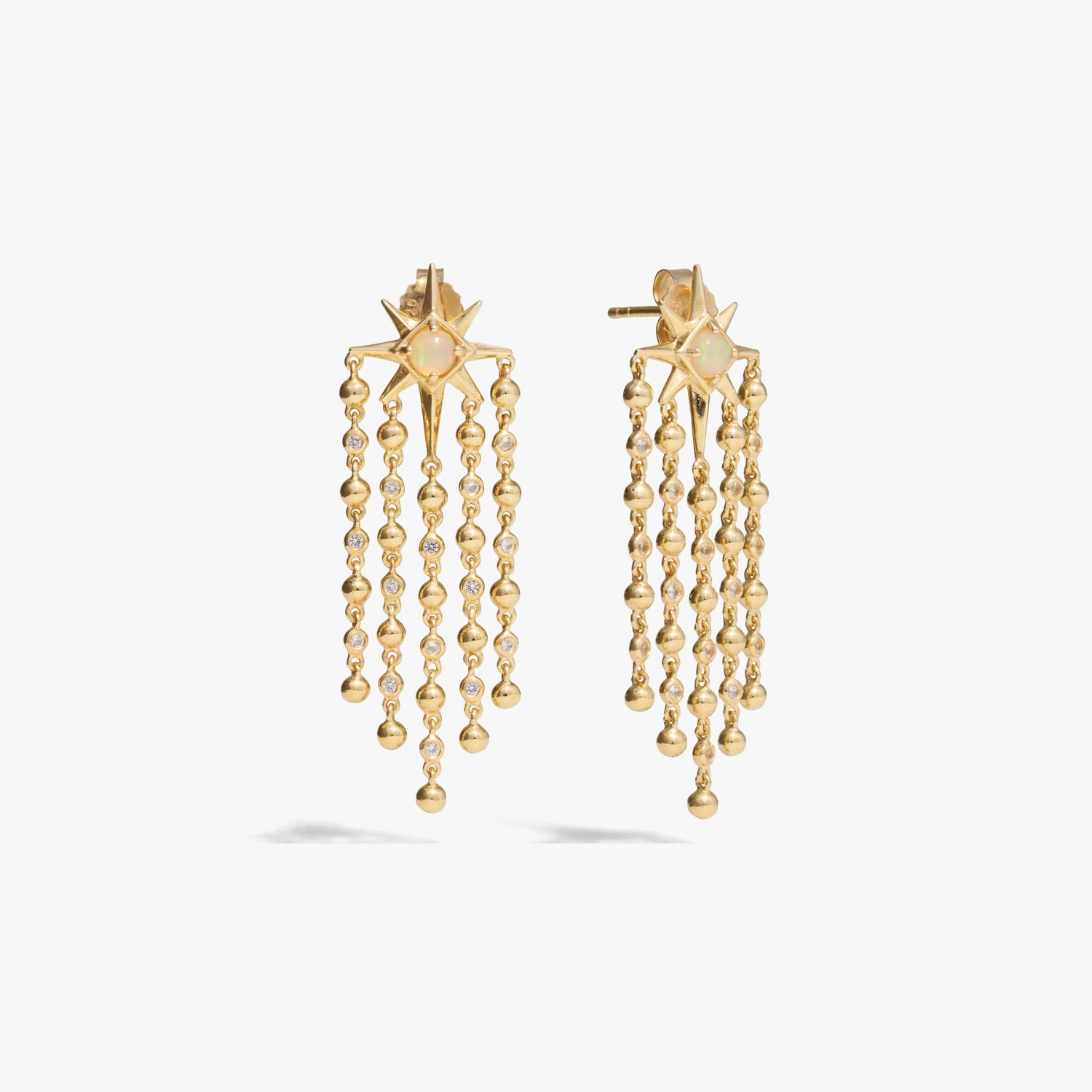 Awe Inspired Earrings 14K Yellow Gold Vermeil Falling Star Earrings