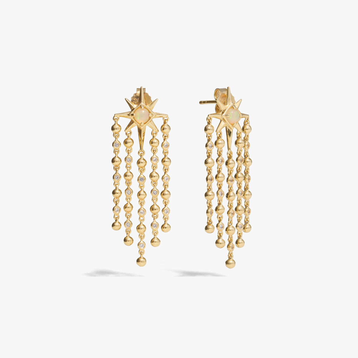 Awe Inspired Earrings 14K Yellow Gold Vermeil Falling Star Earrings