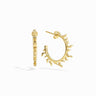 Awe Inspired Earrings 14K Yellow Gold Vermeil Flame Hoops