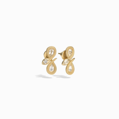 Awe Inspired Earrings 14K Yellow Gold Vermeil Infinity Snake Studs