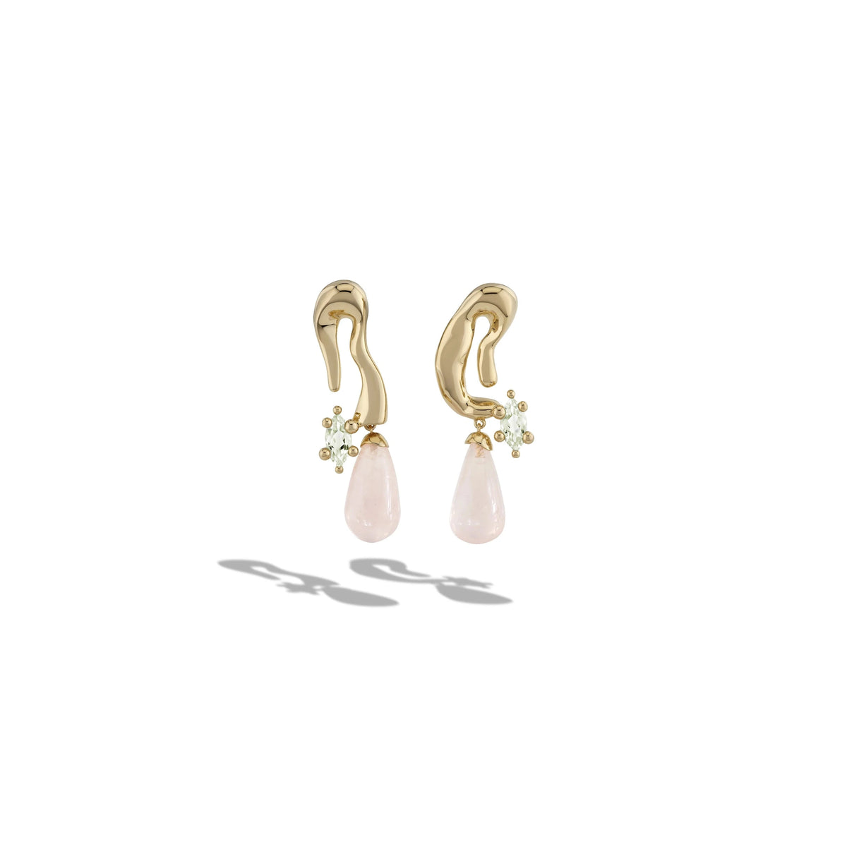 Awe Inspired Earrings 14K Yellow Gold Vermeil Mini Petal Drop Earrings