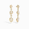 Awe Inspired Earrings 14K Yellow Gold Vermeil Moonstone Stardrop Earrings