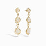 Awe Inspired Earrings 14K Yellow Gold Vermeil Moonstone Stardrop Earrings