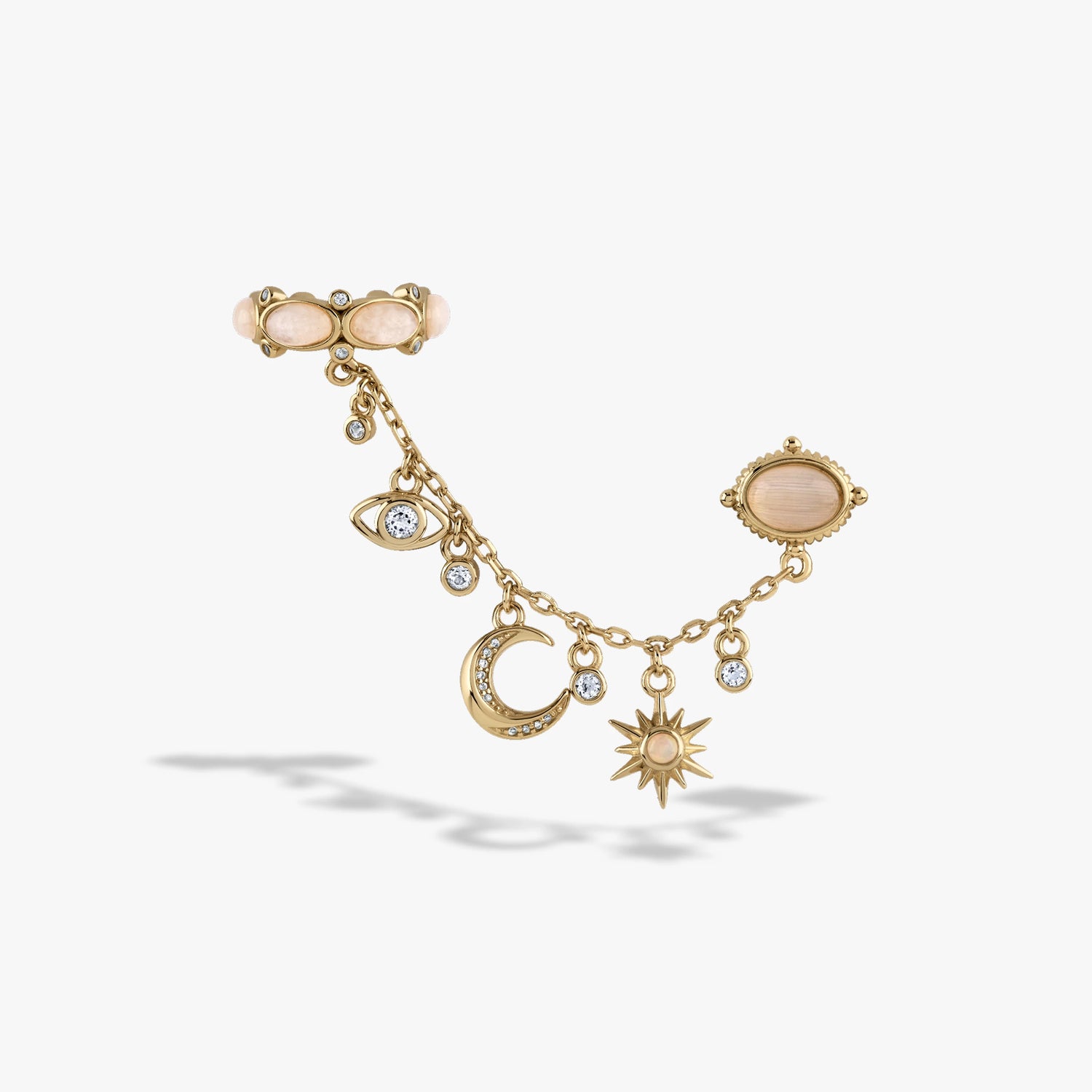 Awe Inspired Earrings 14K Yellow Gold Vermeil Oracle Ear Swag