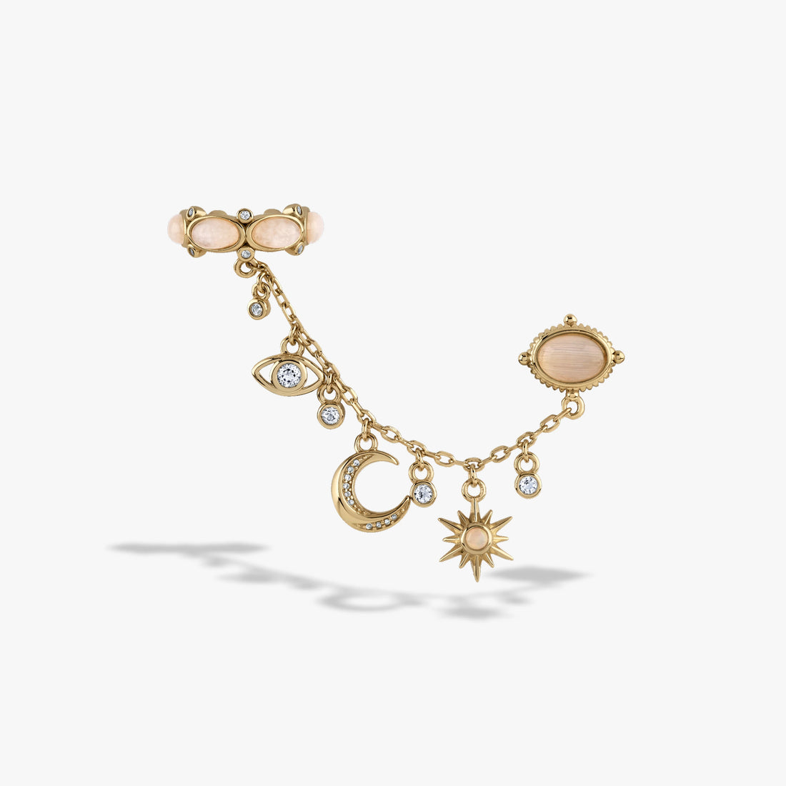 Awe Inspired Earrings 14K Yellow Gold Vermeil Oracle Ear Swag