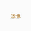 Awe Inspired Earrings 14K Yellow Gold Vermeil / Pair 11:11 Studs