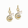 Awe Inspired Earrings 14K Yellow Gold Vermeil / Pair / 777 Third Eye Earring Set