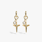 Awe Inspired Earrings 14K Yellow Gold Vermeil / Pair Blood Moon Rising Earring Set