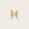 Awe Inspired Earrings 14K Yellow Gold Vermeil / Pair Butterfly Wing Studs