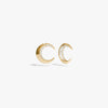 Awe Inspired Earrings 14K Yellow Gold Vermeil / Pair Crescent Moon Earrings