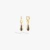 Awe Inspired Earrings 14K Yellow Gold Vermeil / Pair Hematite Ant Charm Earrings