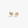 Awe Inspired Earrings 14K Yellow Gold Vermeil / Pair Moonstone Spider Studs