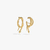Awe Inspired Earrings 14K Yellow Gold Vermeil / Pair Snake Wrap Earring