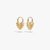 Awe Inspired Earrings 14K Yellow Gold Vermeil / Pair Spiked Heart Earrings