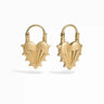 Awe Inspired Earrings 14K Yellow Gold Vermeil / Pair Spiked Heart Earrings